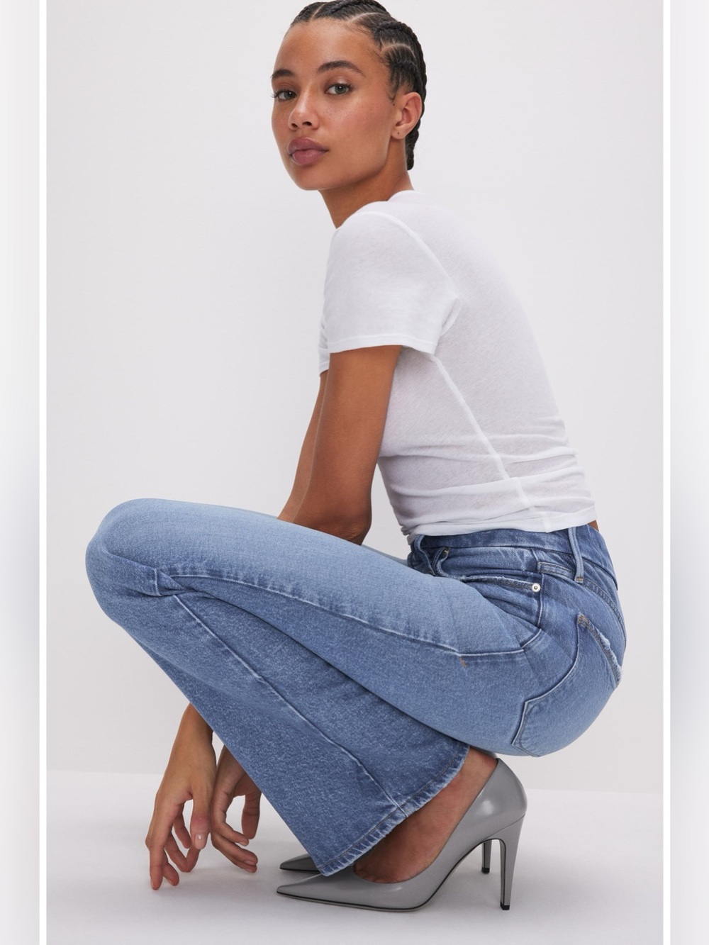 Good American Good Classic Slim Bootcut Jeans Size 8/29